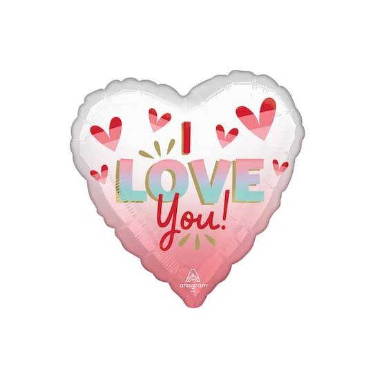 I Love You Mylar 17'' Heart Balloon