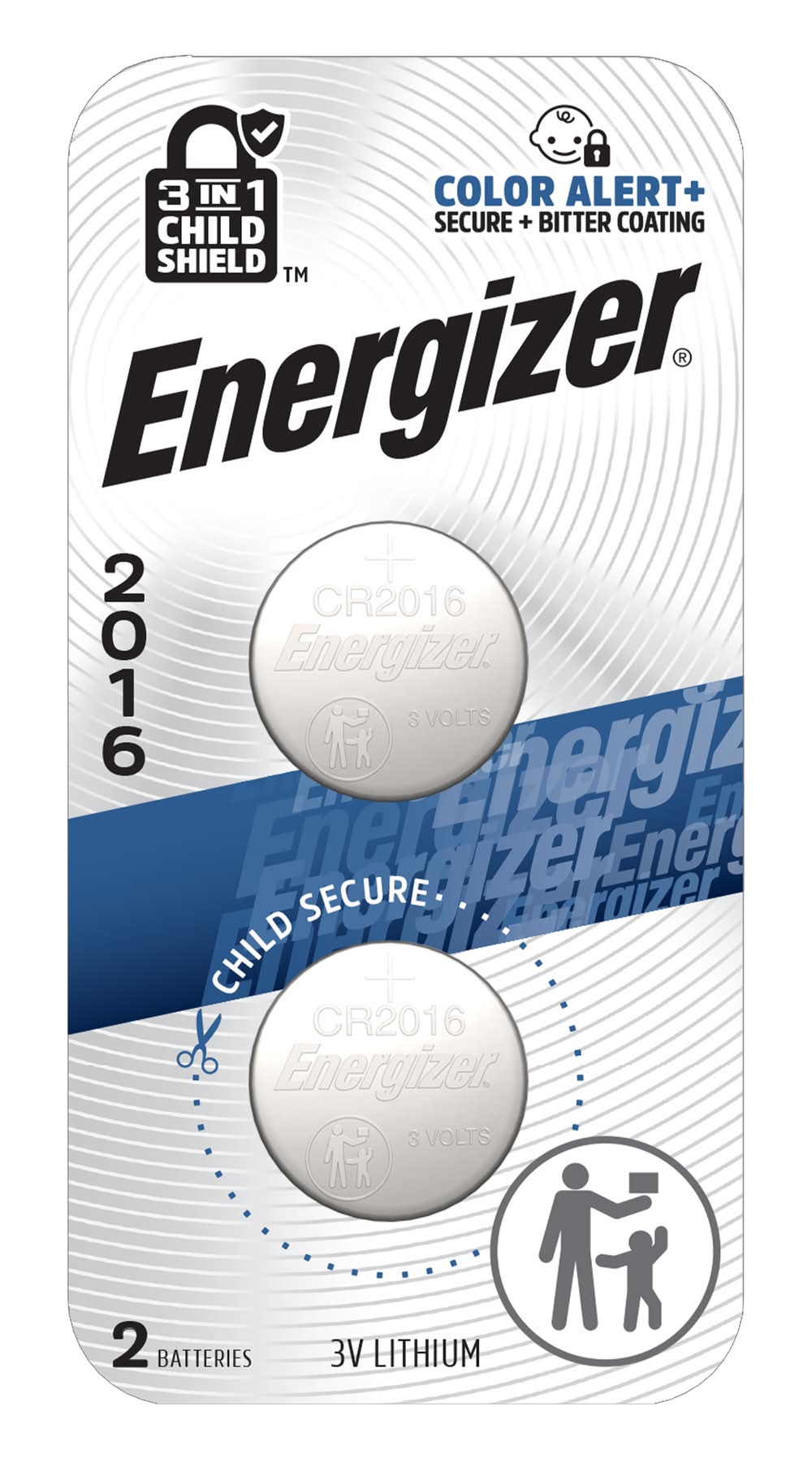 Energizer Lithium 2016 Button Batteries, 2016bp-2n (1.6 oz)