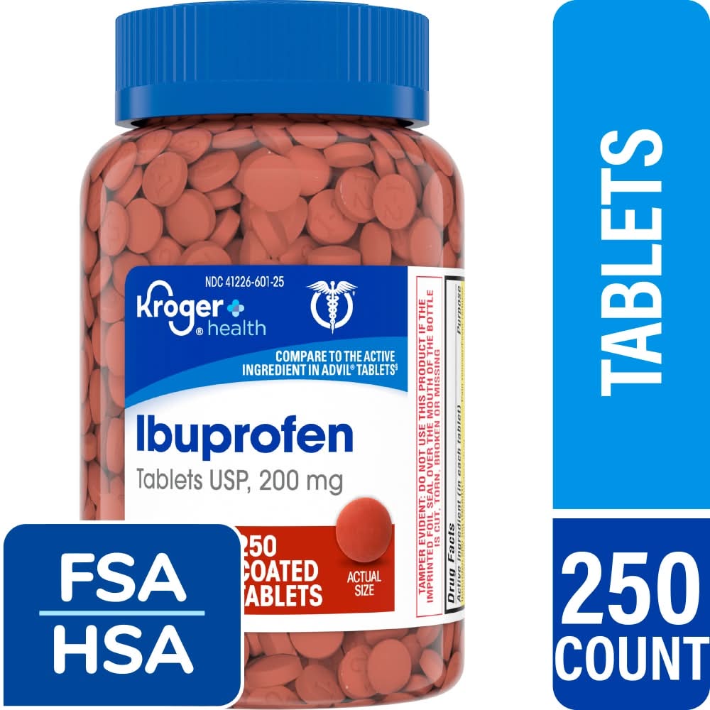 Kroger Ibuprofen Pain Reliver Tablets 200 mg (250 ct)