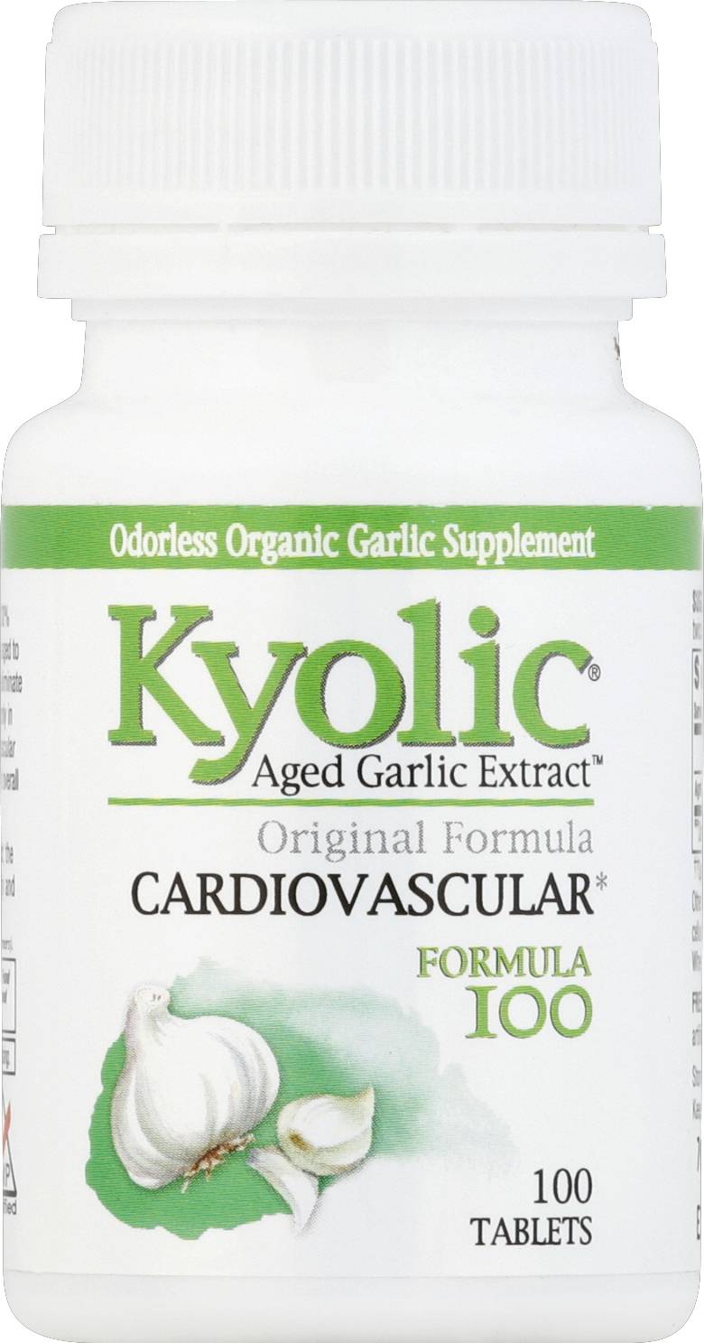 Kyolic Cardiovascular Formula Aged Garlic Extract Supplement Tablets (100 ct)