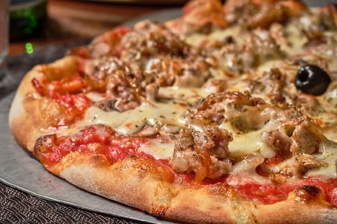 Sausage, Mushroom, & Onions Pizza