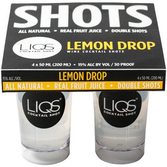 Liqs Lemon Drop Wine Cocktail Shots (4 ct, 50 ml)