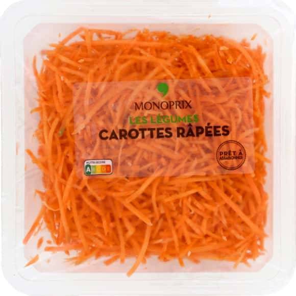 Monoprix Carottes Râpées La Barquette De 200 G