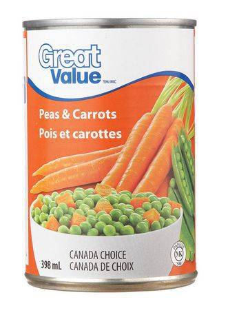 Great value petits pois et carottes (398 ml) - peas & carrots (398 ml)