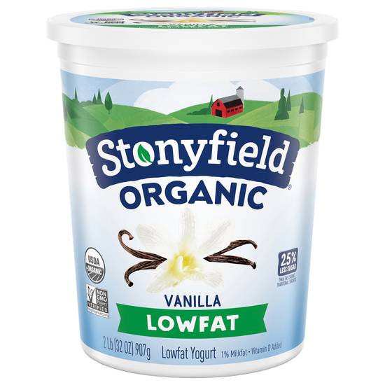 Stonyfield Organic Lowfat Yogurt (vanilla)