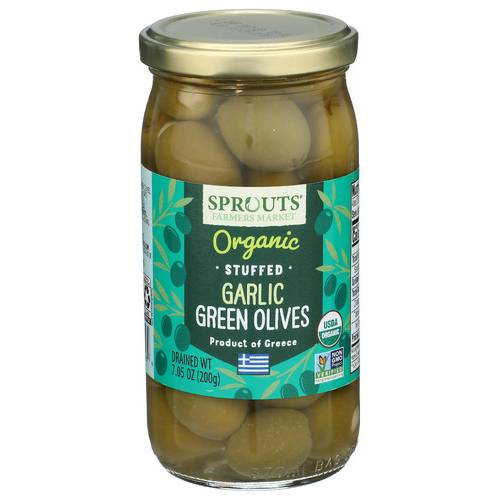 Sprouts Organic Garlic Stuffed Green Olives