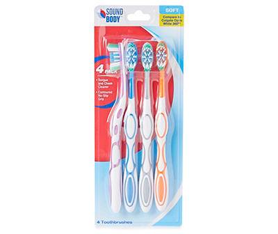 360 Soft Toothbrush, 4-Pack