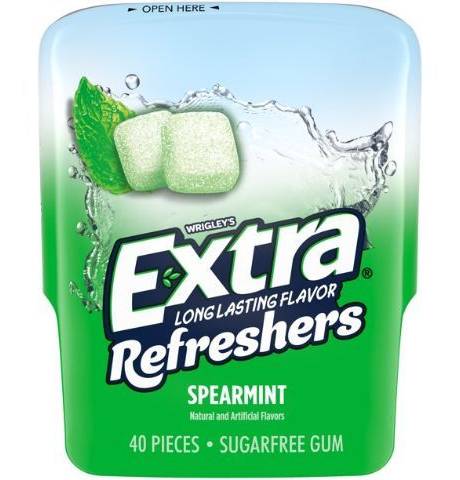Extra Refreshers Chewing Gum Spearmint 40 Count