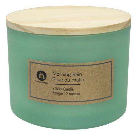 Home Trends Frosted Jar Wick Candle (morning rain)