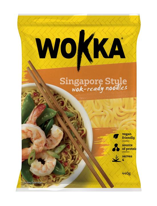 Wokka Singapore Style Wok Ready Noodles 440g