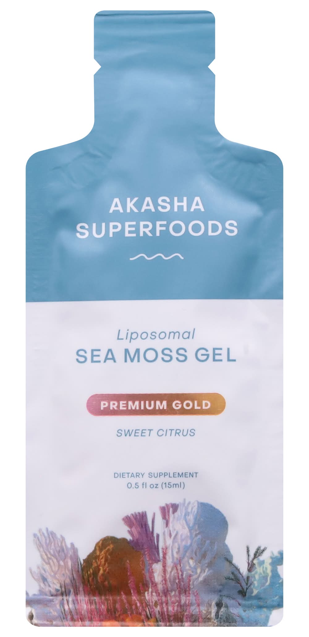 Akasha Superfoods Liposomal Sea Moss Gel, Sweet Citrus (0.5 fl oz)