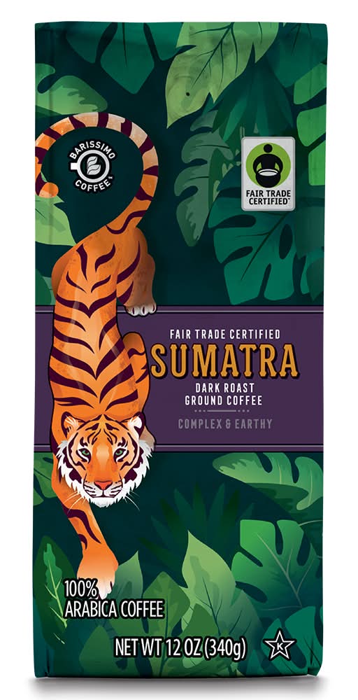 Barissimo Fair Trade Sumatra Dark Roast Ground Coffee (12 oz)