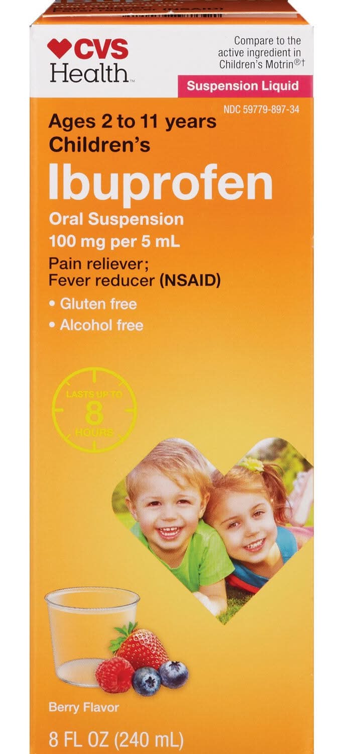 CVS Health Children's Ibuprofen Oral Suspension, Berry (8 fl oz)