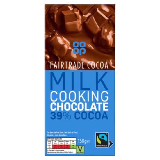 Co-Op Fairtrade Milk Cooking Chocolate (150g)
