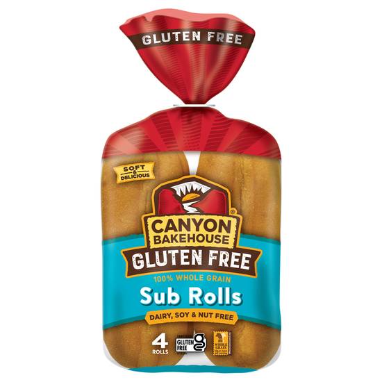 Canyon Bakehouse Gluten Free Sub Rolls (4 rolls)