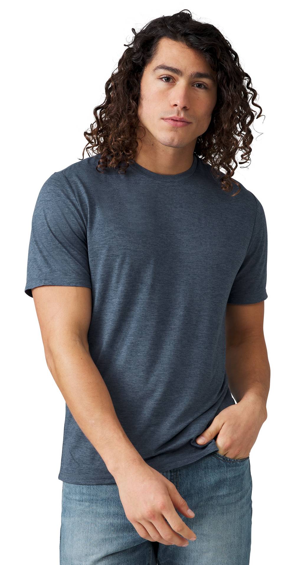 Free Country Adult Unisex Blue Knit Short Sleeve Base Layer T-shirt (Xl) | 15LMAS4412 SEAL XL