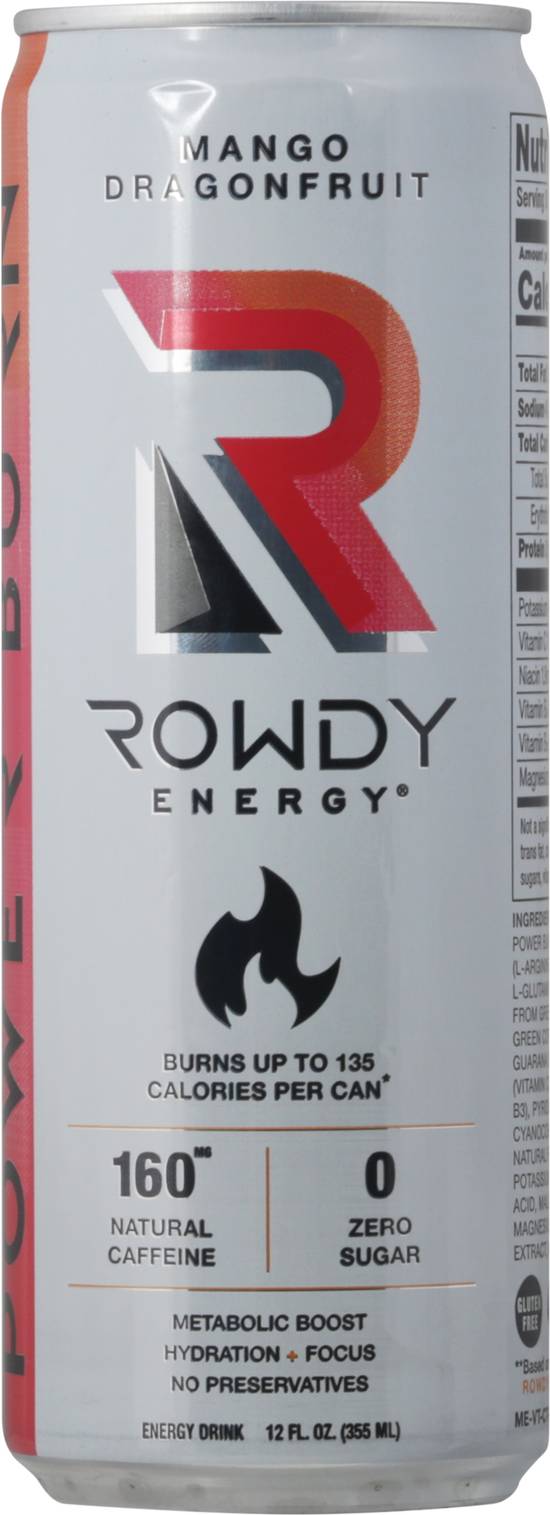 Rowdy Energy Power Energy Drink (12 fl oz) (mango-dragonfruit)