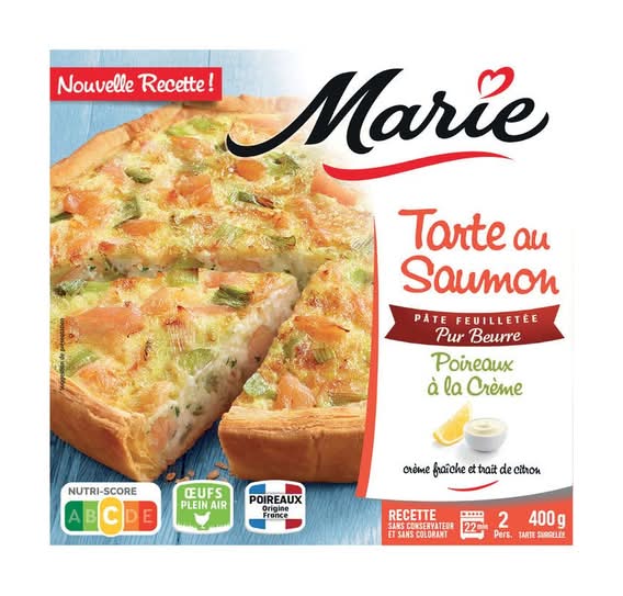 Marie - Tarte au saumon poireaux, crème & citron (400g)