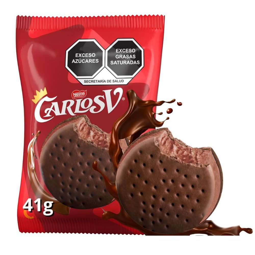 Helados Nestlé · Carlos v sándwich de helado, chocolate (41 g)
