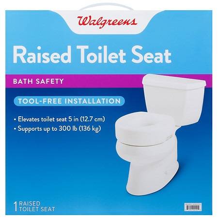 Walgreens Raised Locking Toilet Seat