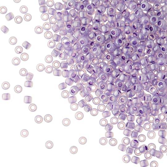 TOHO Japanese Glass Rock Beads, 2.2mm, Purple (0.35 lbs)