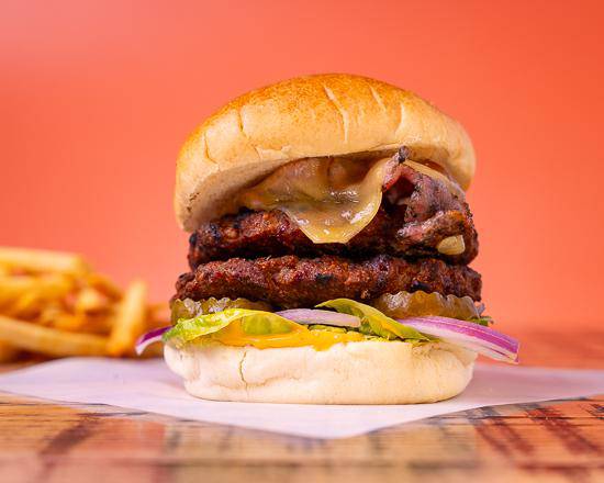 Double Cheese & Bacon Burger
