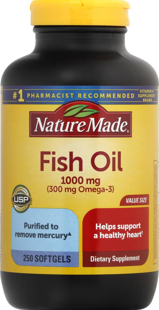 Nature Made 1000 mg Value Size Fish Oil Softgels
