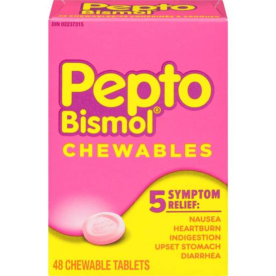Pepto-Bismol 5 Symptom Relief Chewables Tablets (48 units)