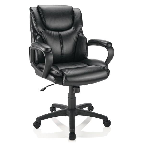 Realspace Mayhart Vinyl Task Office Chair, Black