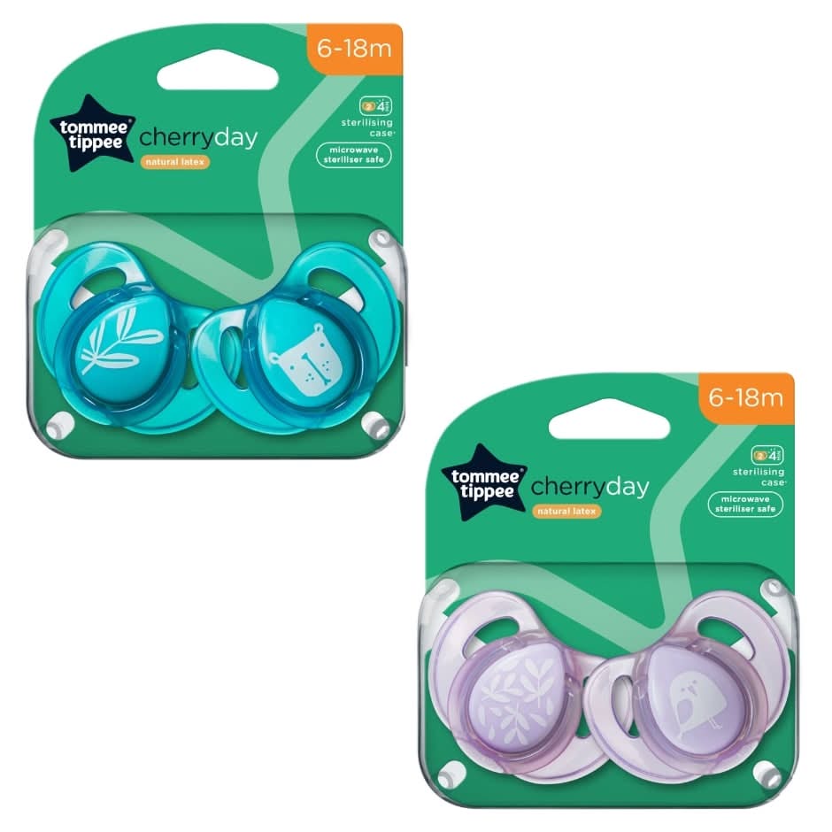Tommee Tippee Cherry Day Soothers 6-8m (2 x 2 ct)