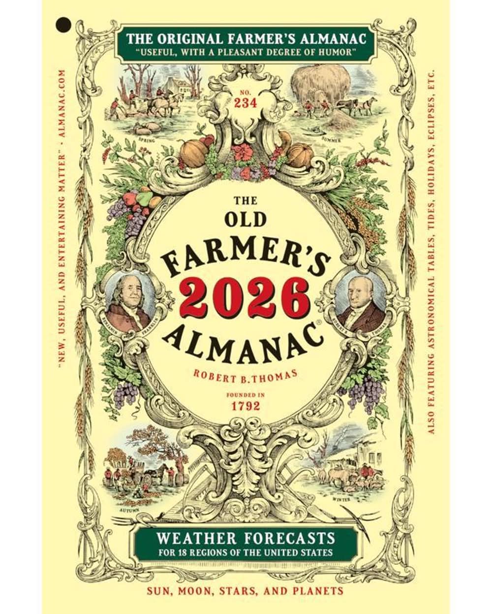 The Old Farmer'S Almanac Yankee Publishing 2027 Almanac Reference Book