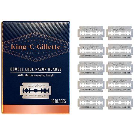 King C Gillette Men's Double Edge Safety Razor Blades (10 ct)