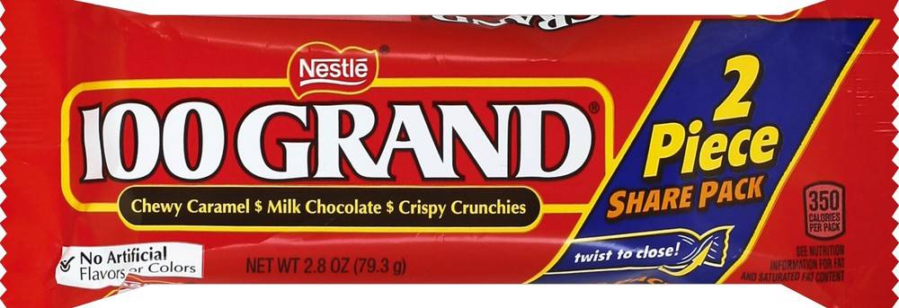 100 Grand Chewy Caramel & Milk Chocolate Crispy Crunchies (2.8 oz)