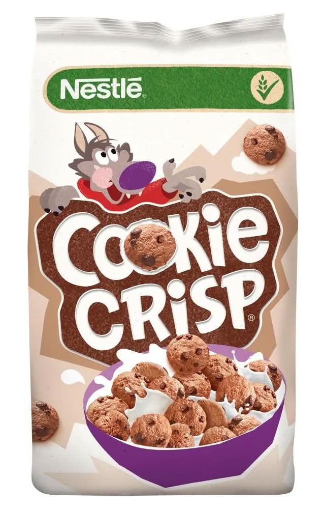 Nestlé Cookie Crisp Zbożowe płatki w kształcie ciasteczek o smaku czekoladowym 450 g