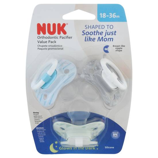 Nuk Value pack 18-36 m Orthodontic Pacifier (3 ct)