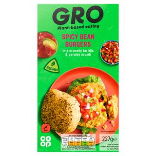 Co-op GRO Spicy Bean Burgers 227g