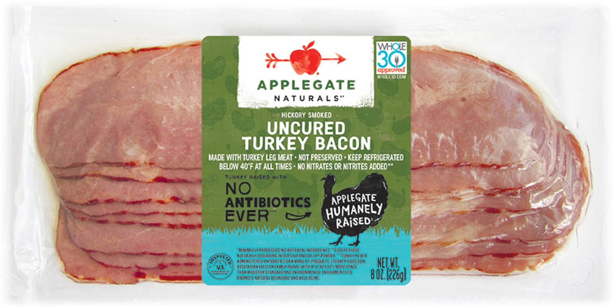 Applegate Hickory Smoked Uncured Turkey Bacon (8 oz)