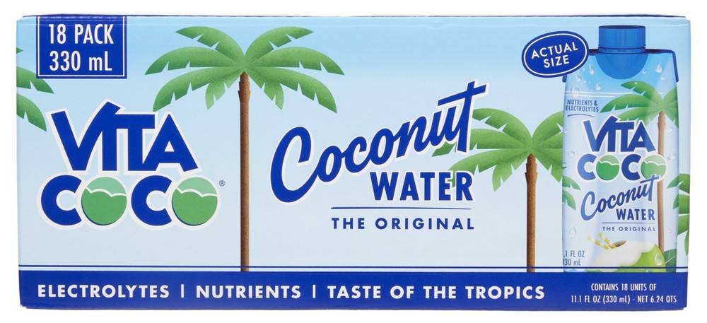 Vita Coco Pure Coconut Water (18 x 11.1 fl oz)