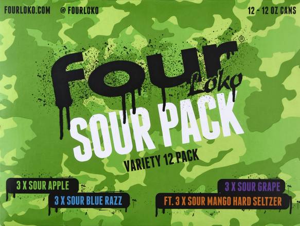 Four Loko Sour Variety pack Drink (12 ct, 12 fl oz)