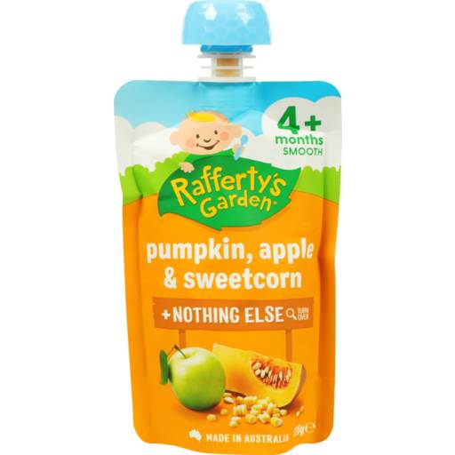 Rafferty's Garden Food 4 Months+ Pumpkin,Apple & Sweetcorn 120g