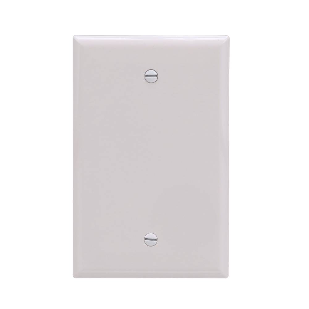 Eaton 1-Gang Midsize White Polycarbonate Indoor Blank Wall Plate | PJ13W-F-LW