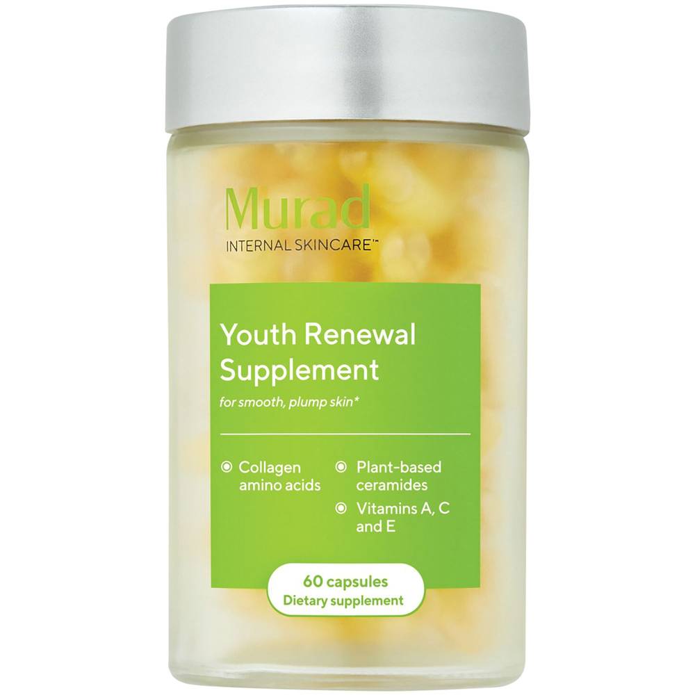 Youth Renewal Supplement With Collagen Amino Acids & Plant-Based Ceramides (60 Capsules)