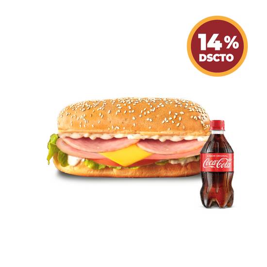 COMBO 1  ESPAÑOLITO MEDIANO AMERICANO+ COLA 300ML