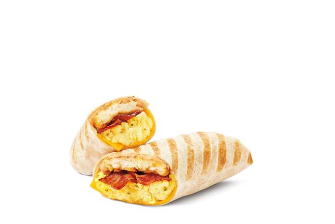 Sausage & Bacon Scrambled Egg Loaded Breakfast Wrap
