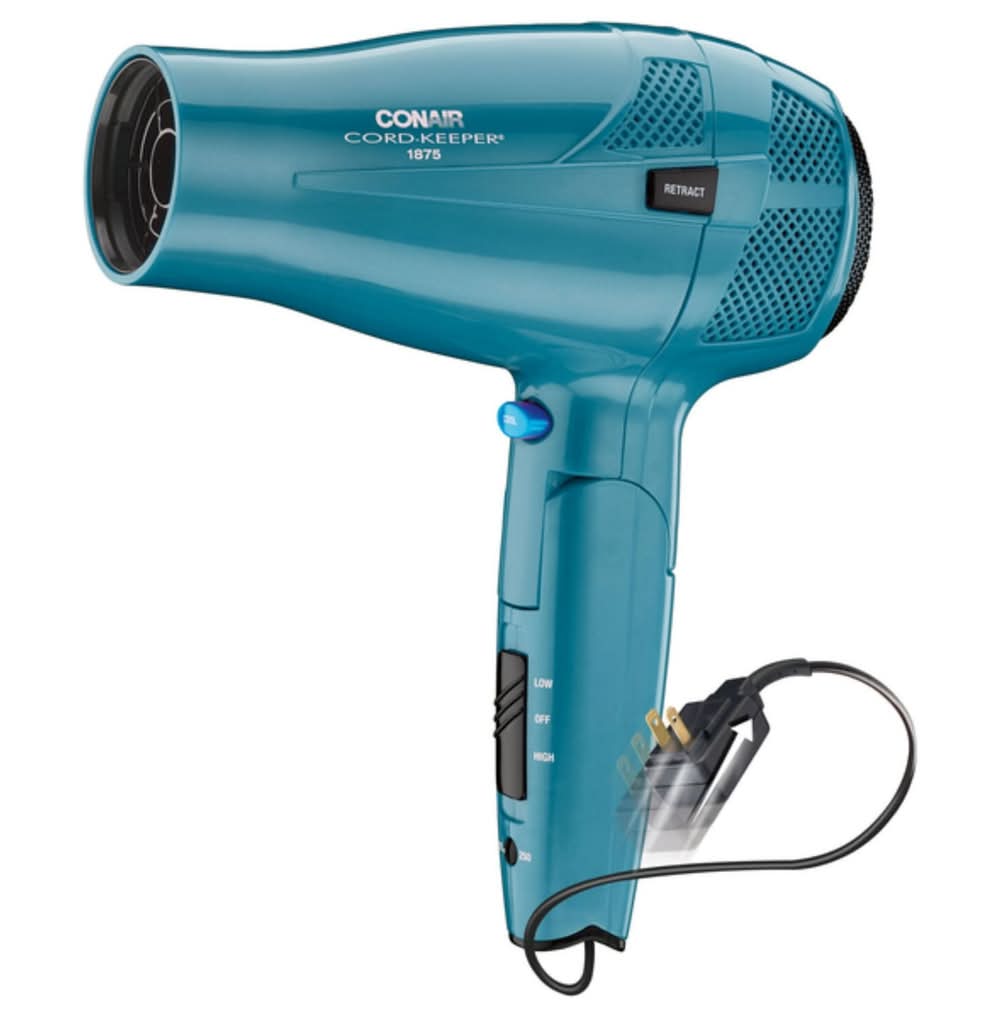 Conair Cord-Keeper 1875W Compact Hair Dyer, Blue