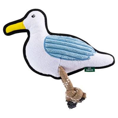 Beco Rough & Tough Recycled Soft Dog Toy Seagull