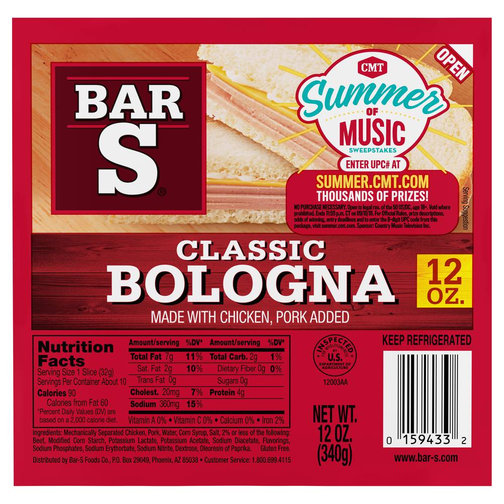 Bar-S Classic Sliced Bologna