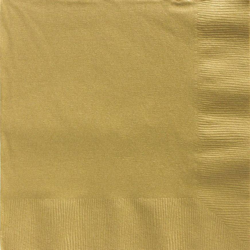 Gold Paper Dinner Napkins, 7.5in, 40ct