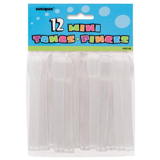 Unique Mini Clear Plastic Tongs