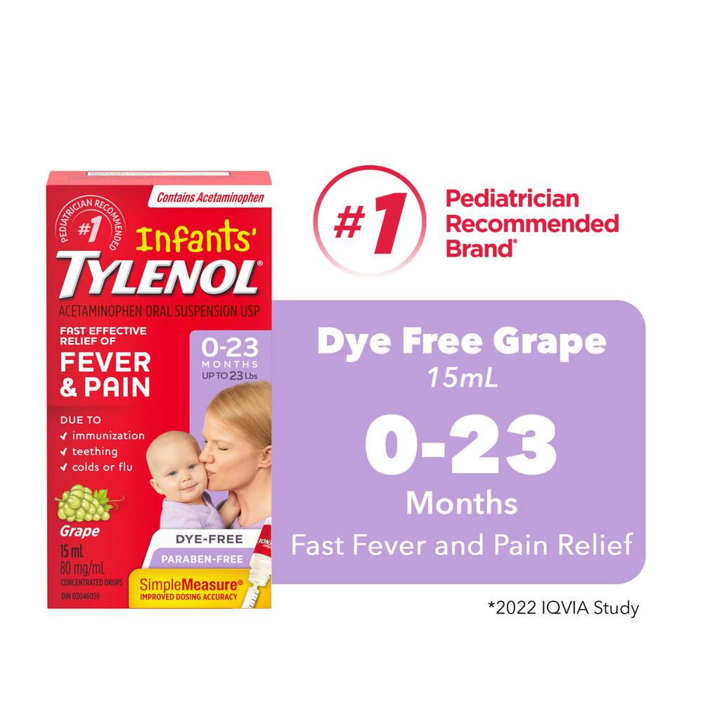 Tylenol Infants Acetaminophen Suspension Concentrated Drops (15 g)